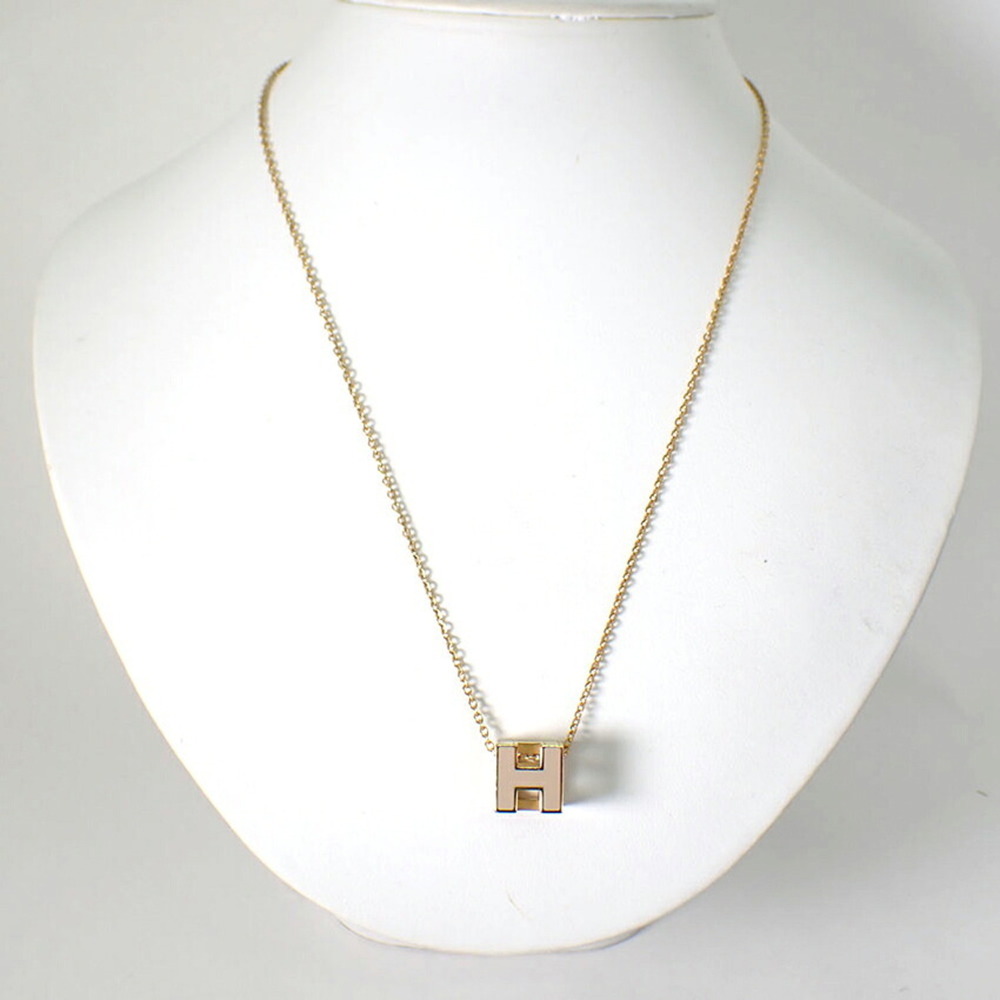 HERMES H-Cube Gold x Greige Necklace - Picture 3 of 10